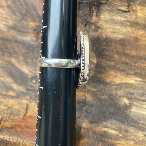 Lepidolite and 925 sterling dipped ring size 10 NEW - Picture 5 of 12